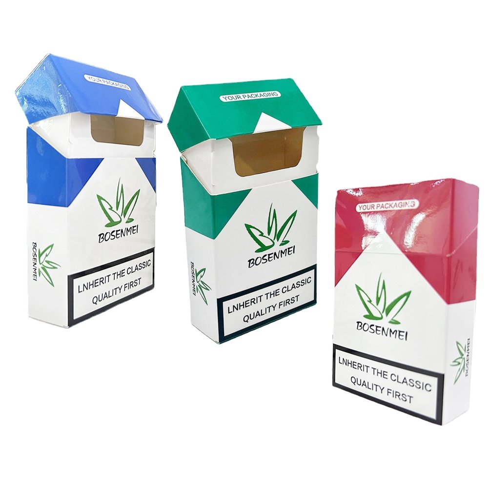 Empty Cigarette Packs Boxes Smoke Cigars Box Cartridge Packaging Cigarettes Carton Tobacco Empty Cigarette Box Custom Paper B1