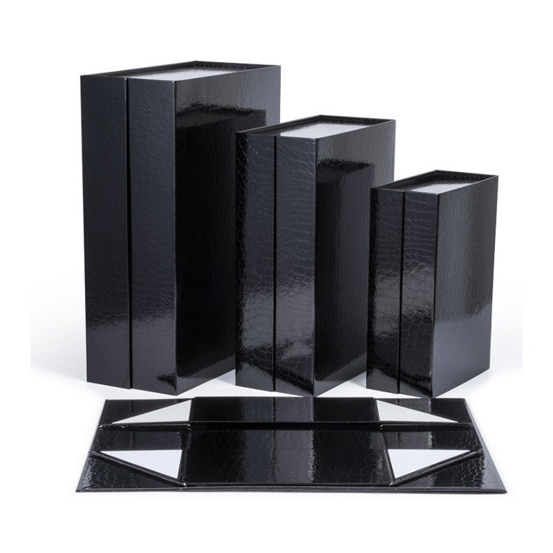 HXD Best Sale Black Folding Magnetic Watch Jewelry Packaging Boxer for Valentine's Day Surprise Gift