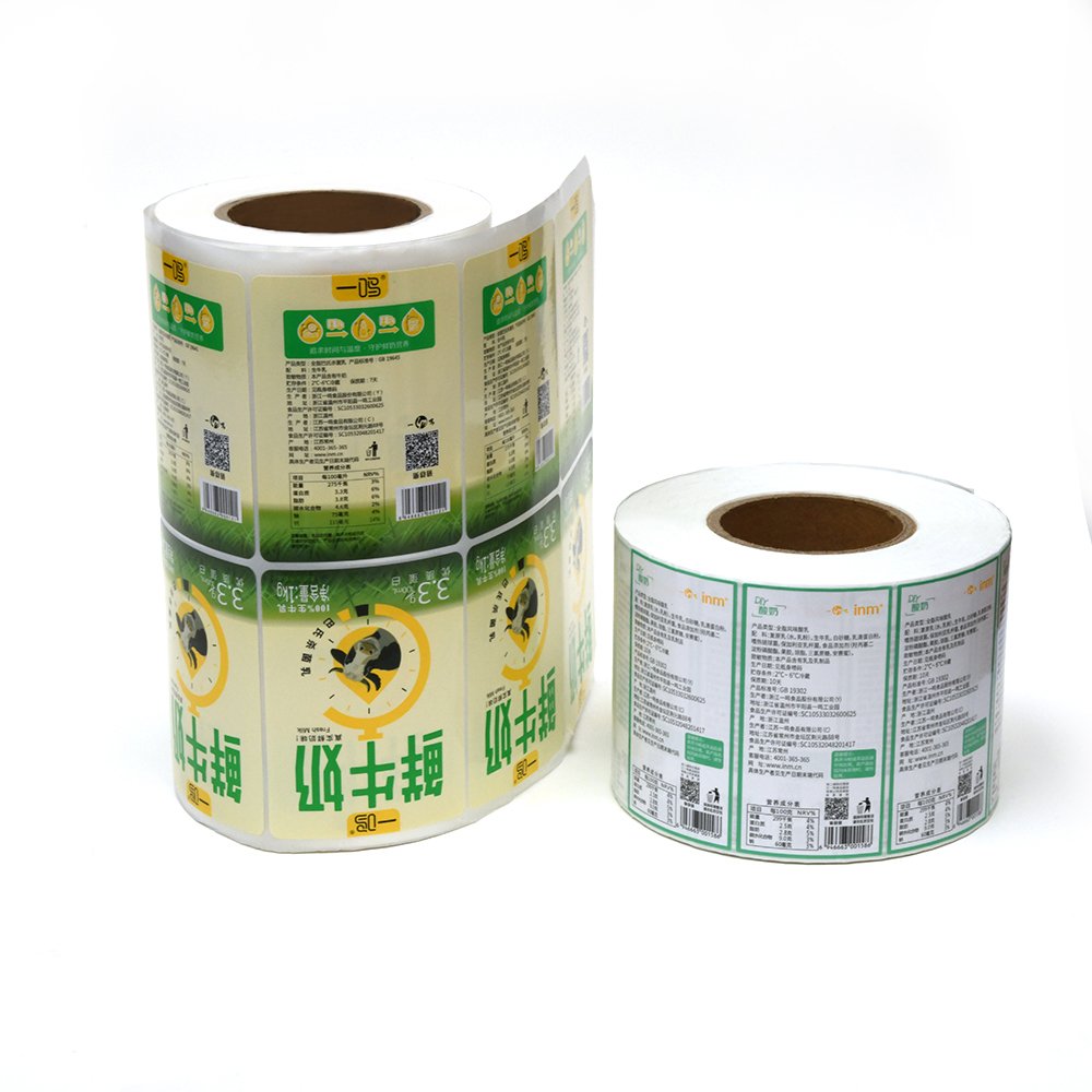 custom print vinyl adhesive food safety label paper dessert product cake sticker round white