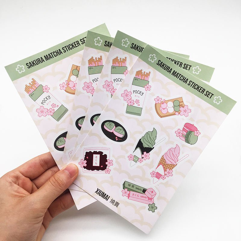 Wholesale Waterproof Custom Printing Vinyl Kiss Cut Cute Paper Sticker Sheet For Planner Stationery