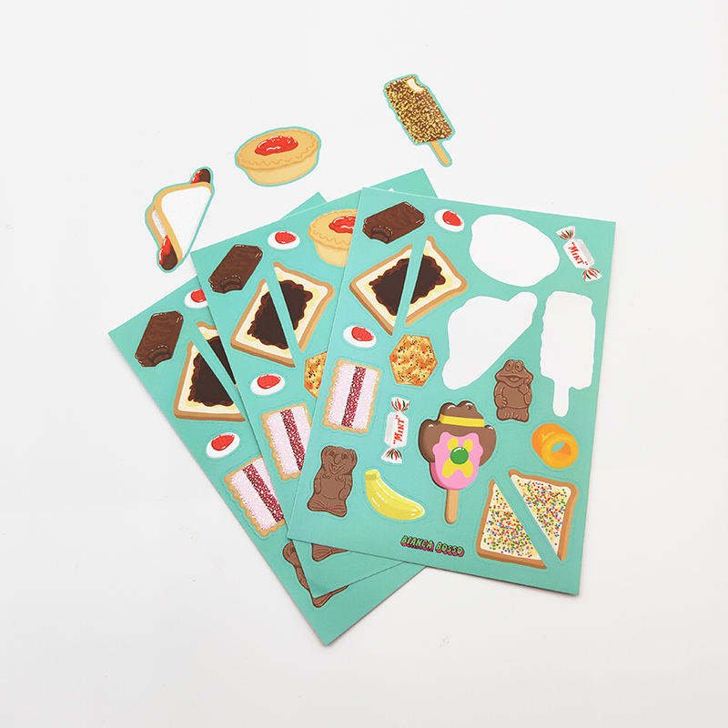 Wholesale Waterproof Custom Printing Vinyl Kiss Cut Cute Paper Sticker Sheet For Planner Stationery
