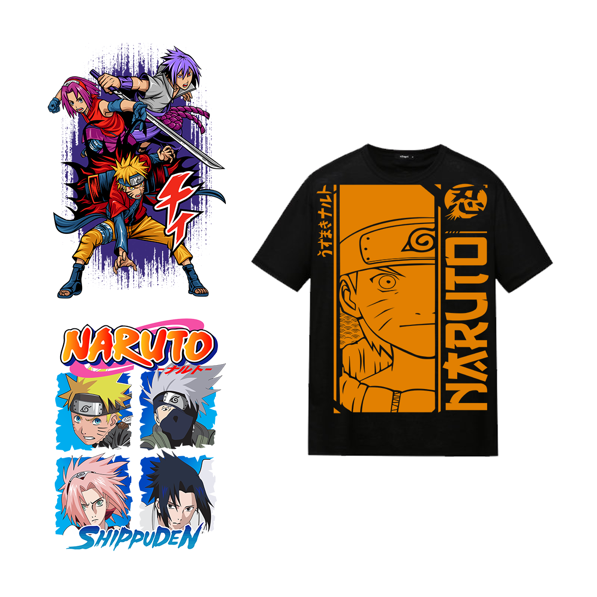 Cartoon Anime T Shirt Fabric Custom Plastisol Iron On Dtf Film Printing dtf transfers ready to press