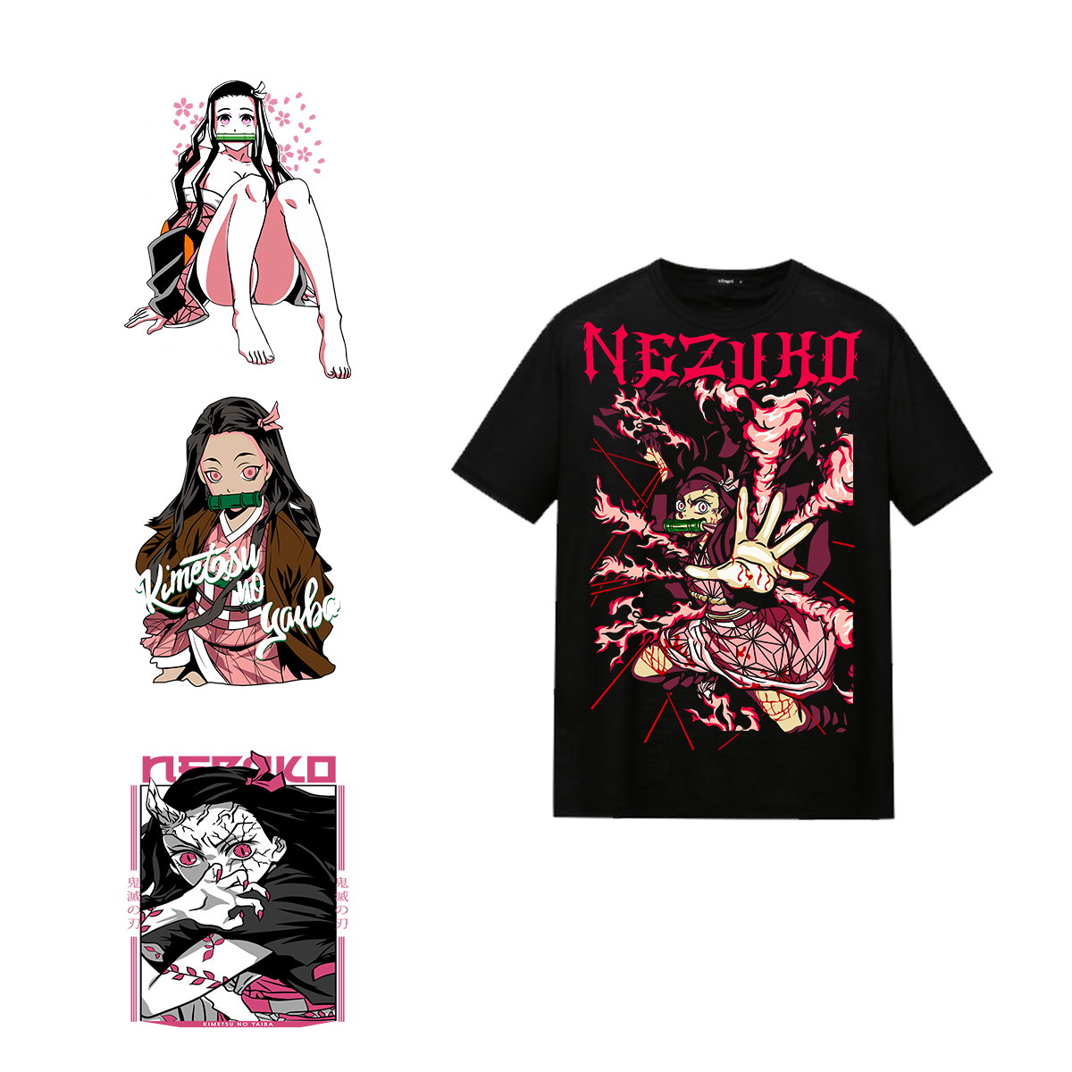 Cartoon Anime T Shirt Fabric Custom Plastisol Iron On Dtf Film Printing dtf transfers ready to press