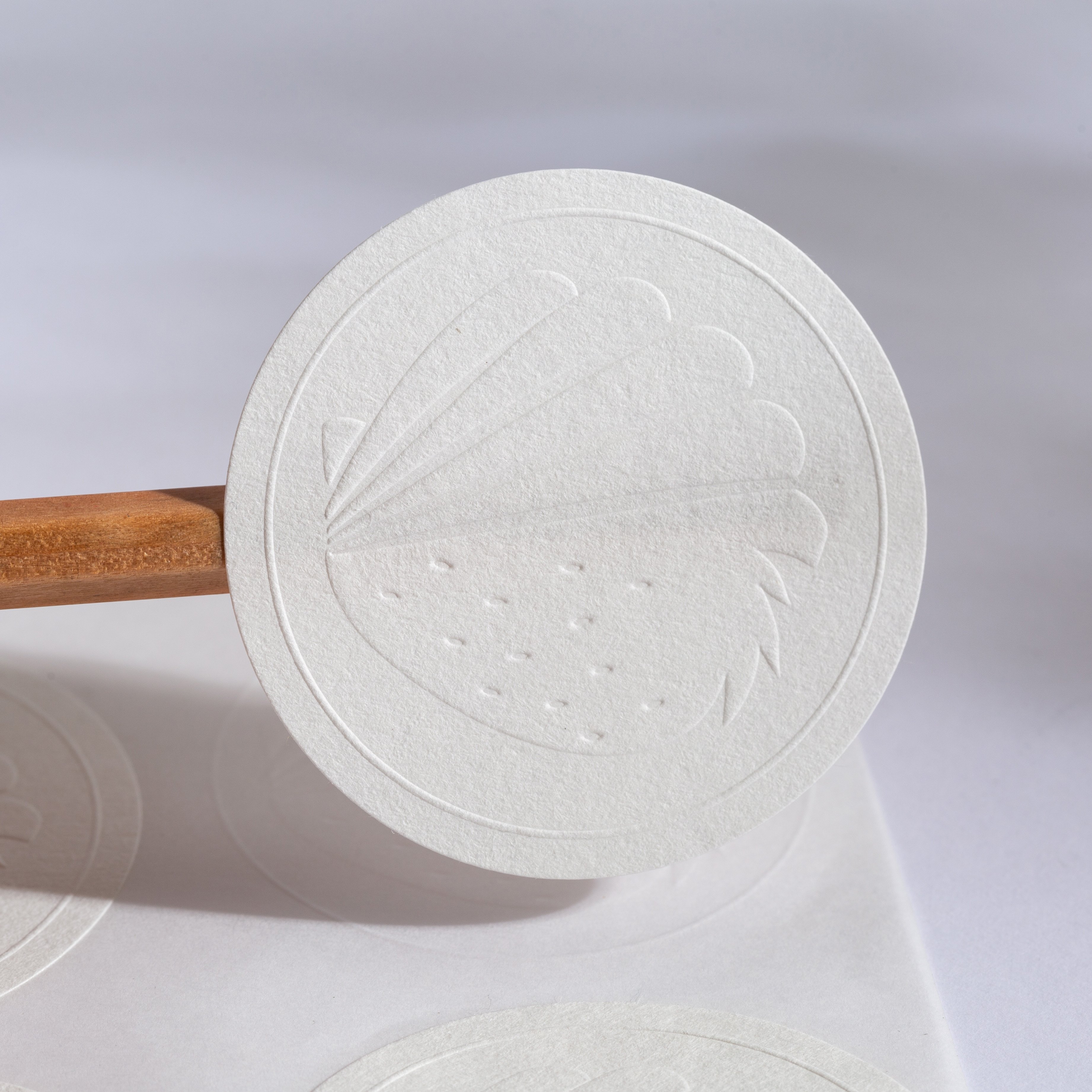 Custom Matte Texture Embossed Logo Design Jewelry Gift Box Seal Sticker