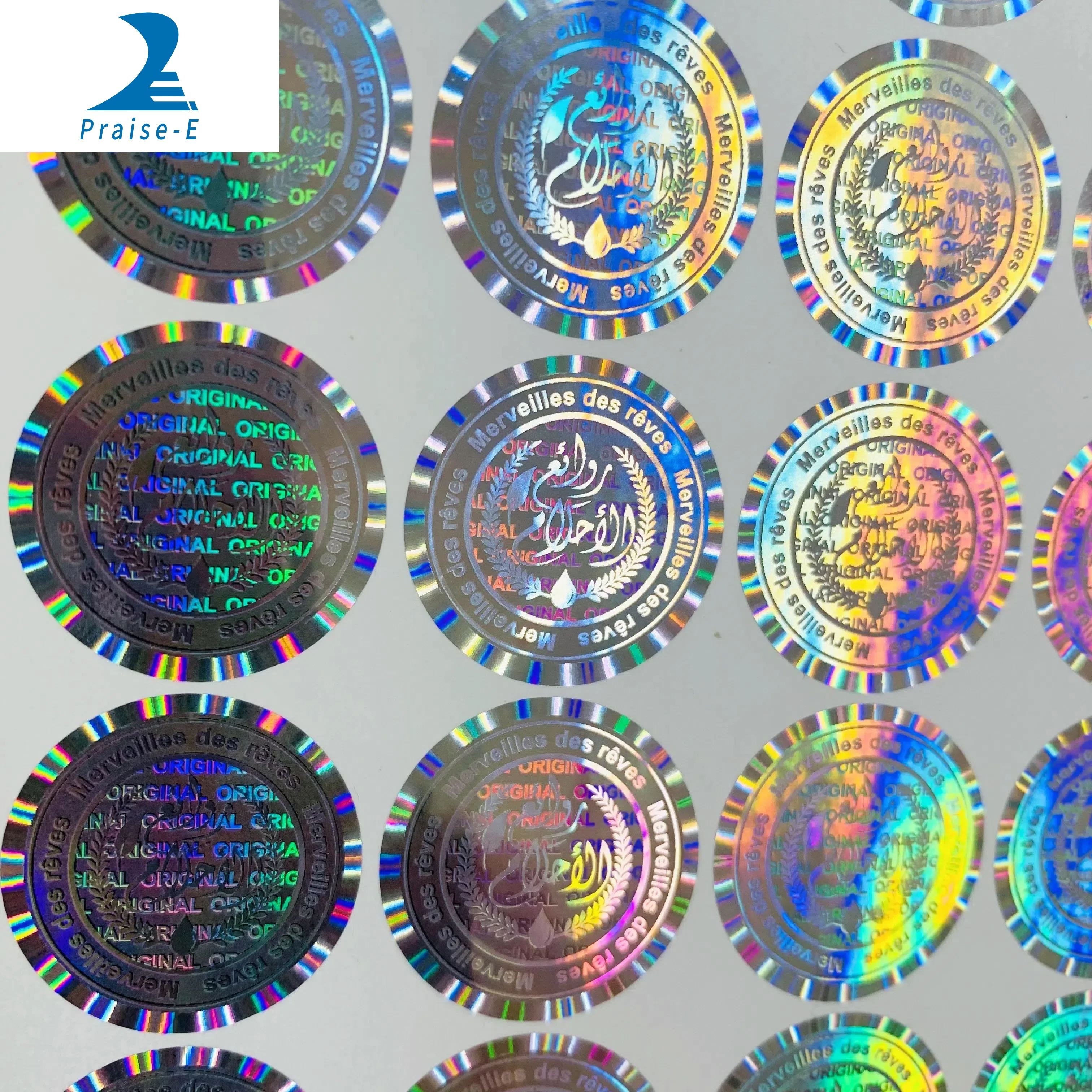 Dual channel hologram stickers custom 3d stickers custom logo security label