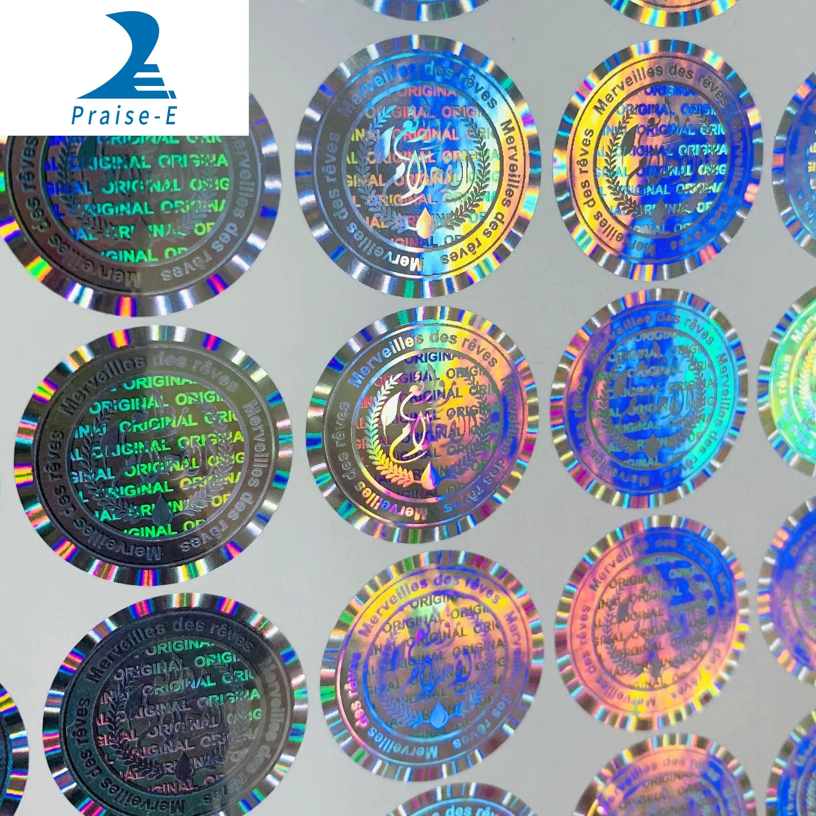 Dual channel hologram stickers custom 3d stickers custom logo security label