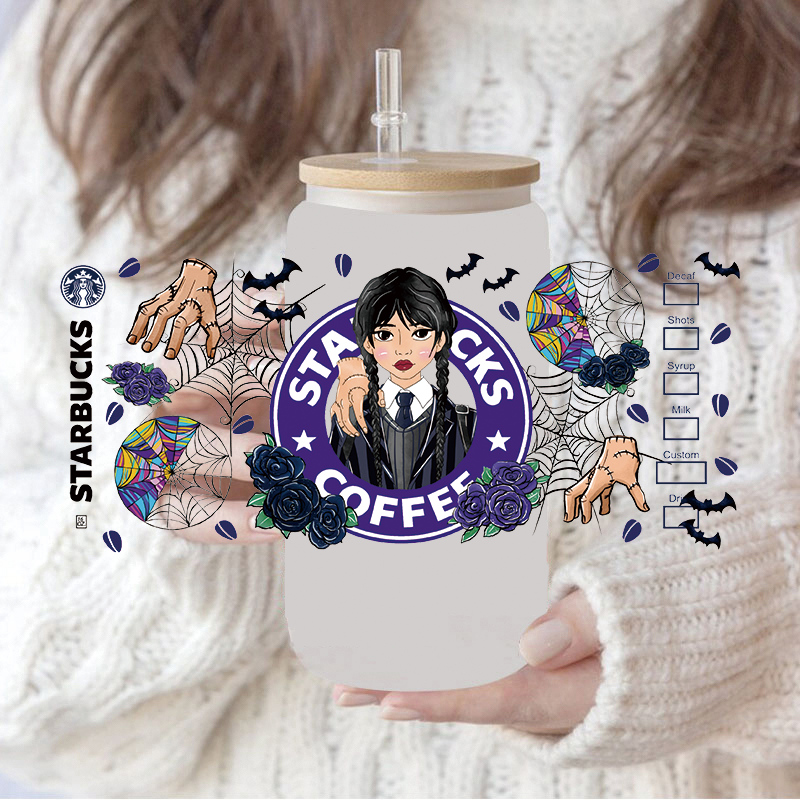 High quality customized anime beach transfer printing UV DTF cup packaging transfer printing sticker