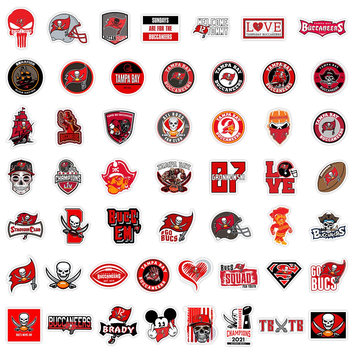 50Pcs Kansas City Chiefs American Football Graffiti Sticker For Bottle Laptop Phone Decor Vinyl Label