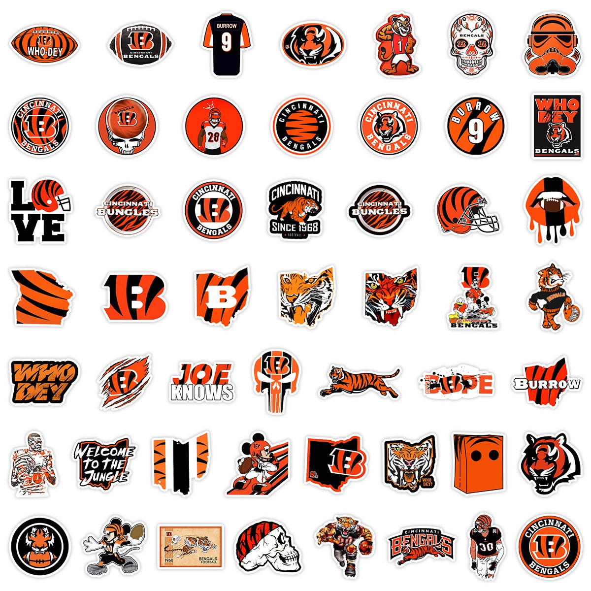 50Pcs Kansas City Chiefs American Football Graffiti Sticker For Bottle Laptop Phone Decor Vinyl Label