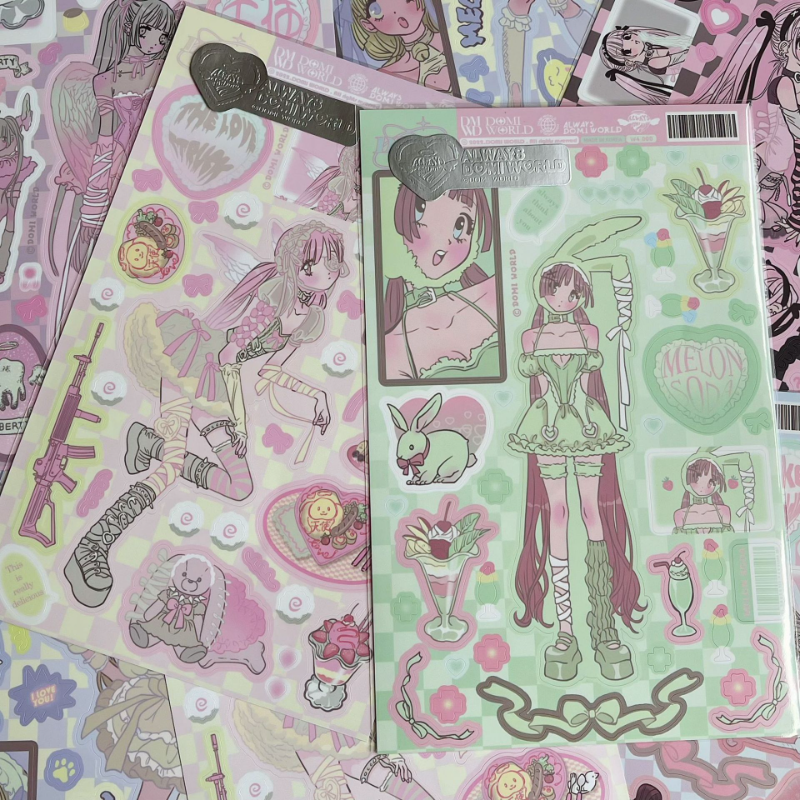 Custom Japanese Anime Waterproof Vinyl Die Cut Decorative Stickers for Laptop Water Bottle Cup Skateboard Luggage Bicycle