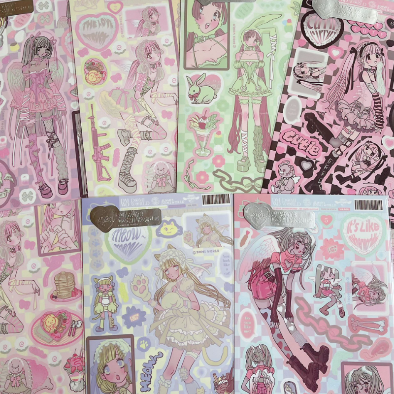 Custom Japanese Anime Waterproof Vinyl Die Cut Decorative Stickers for Laptop Water Bottle Cup Skateboard Luggage Bicycle
