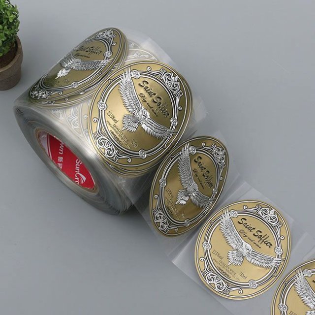 Custom Luxury Shiny Logo Perfume Labels 3d Metal Adhesive Sticker Metal Wine Bottle Stickers