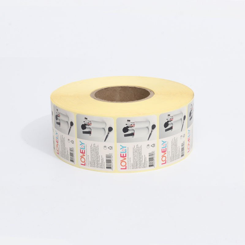 Wholesale Packaging Roll Labels Stickers Kiss Cut Label Stickers Gold Vinyl Self Adhesive Waterproof Custom Printed Logo