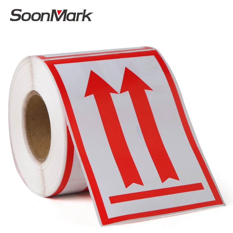 Time & temperature indicator label adhesive warning caution stickers Box Package Waterproof Self Adhesive Warning Fragile Labels