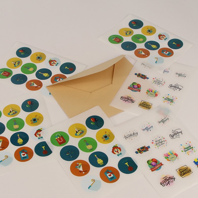 Thermal Sticker Circle Labels, Round Direct Thermal Printer Labels for Business