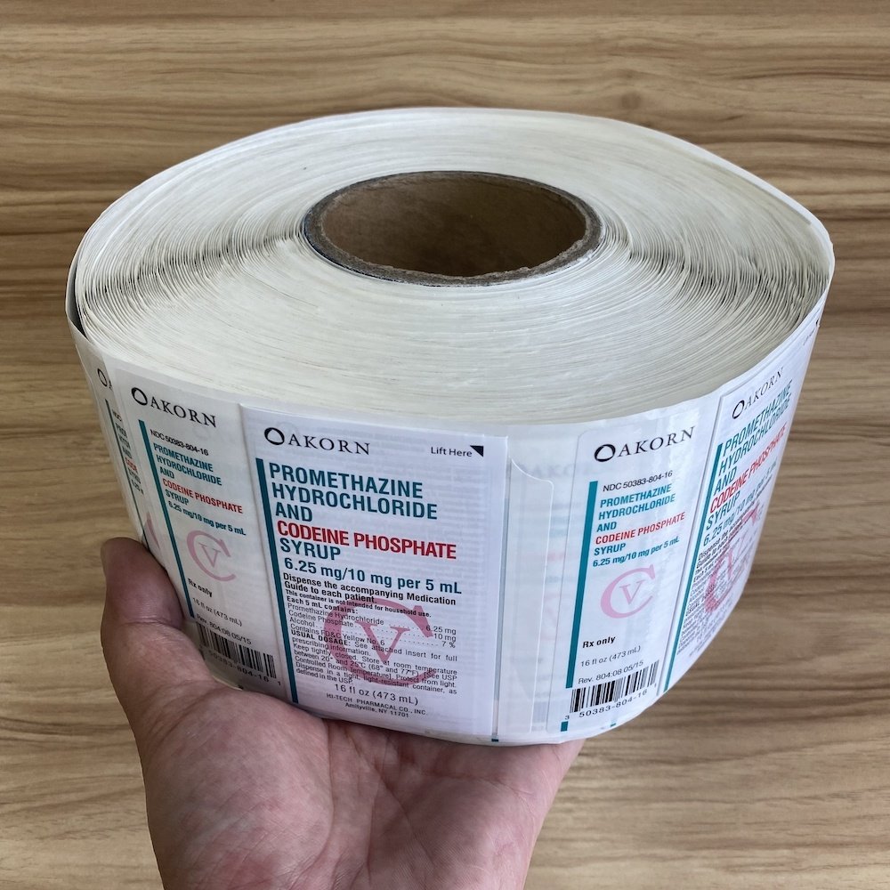 2022 NEW ARRIVAL Wockhardt Plain Multi Layer Folding Booklet Cough Syrup Bottle Labels Wockhardt Sticker Labels