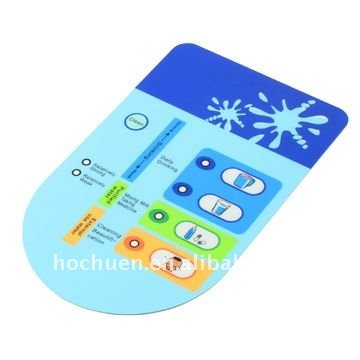 OEM Silk Screen Printing Embossed Custom Velvet Matte Plastic Sheet PC Stickers Print Polycarbonate Lexan Label with 3M Adhesive