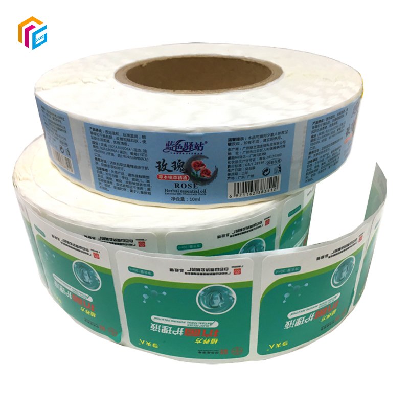 Custom Printing Sticker 3D waterproof PVC Transparent Die Cut Logo Stickers Adhesive Glossy PVC Label Stickers Round Roll