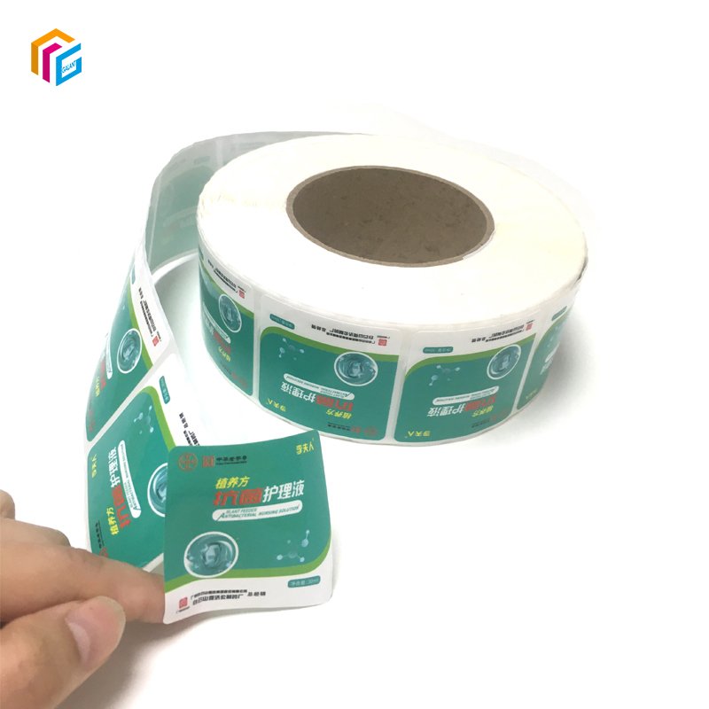 Custom Printing Sticker 3D waterproof PVC Transparent Die Cut Logo Stickers Adhesive Glossy PVC Label Stickers Round Roll