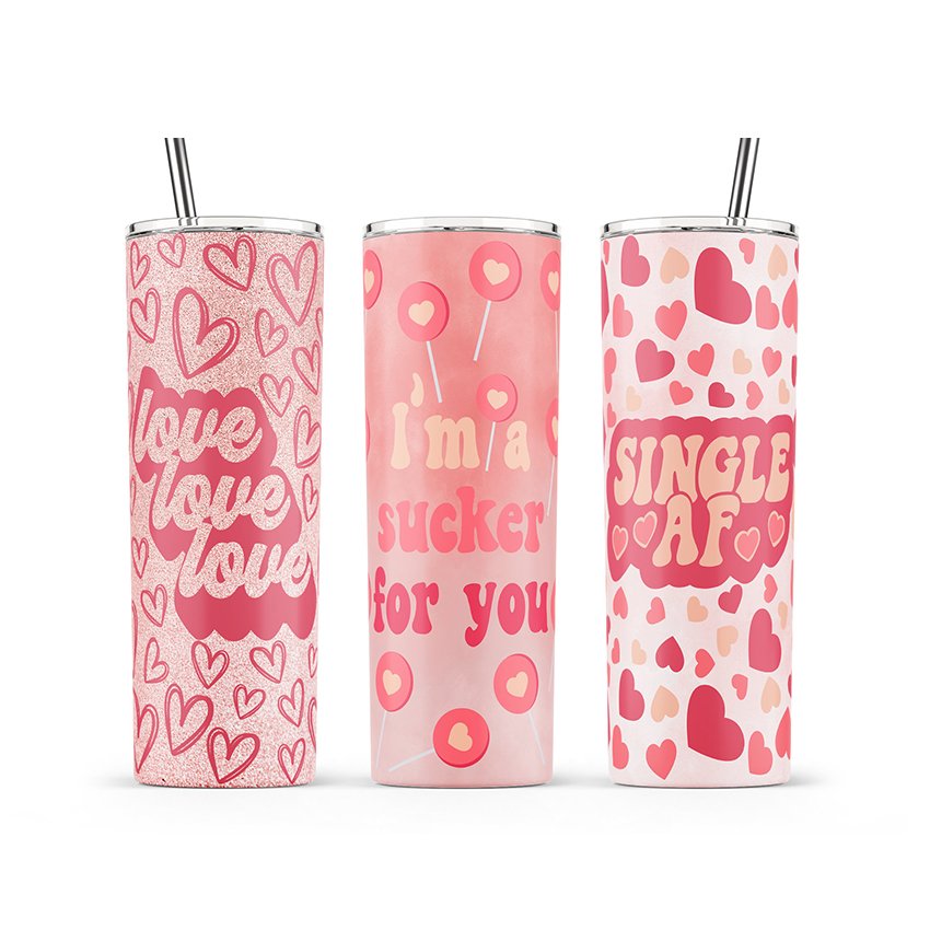 Custom UV DTF Vinyl Cup Wrap Designs Transfer Paper For 20oz Libbey Glass Mugs Coffee Cups Tumblers Sticker