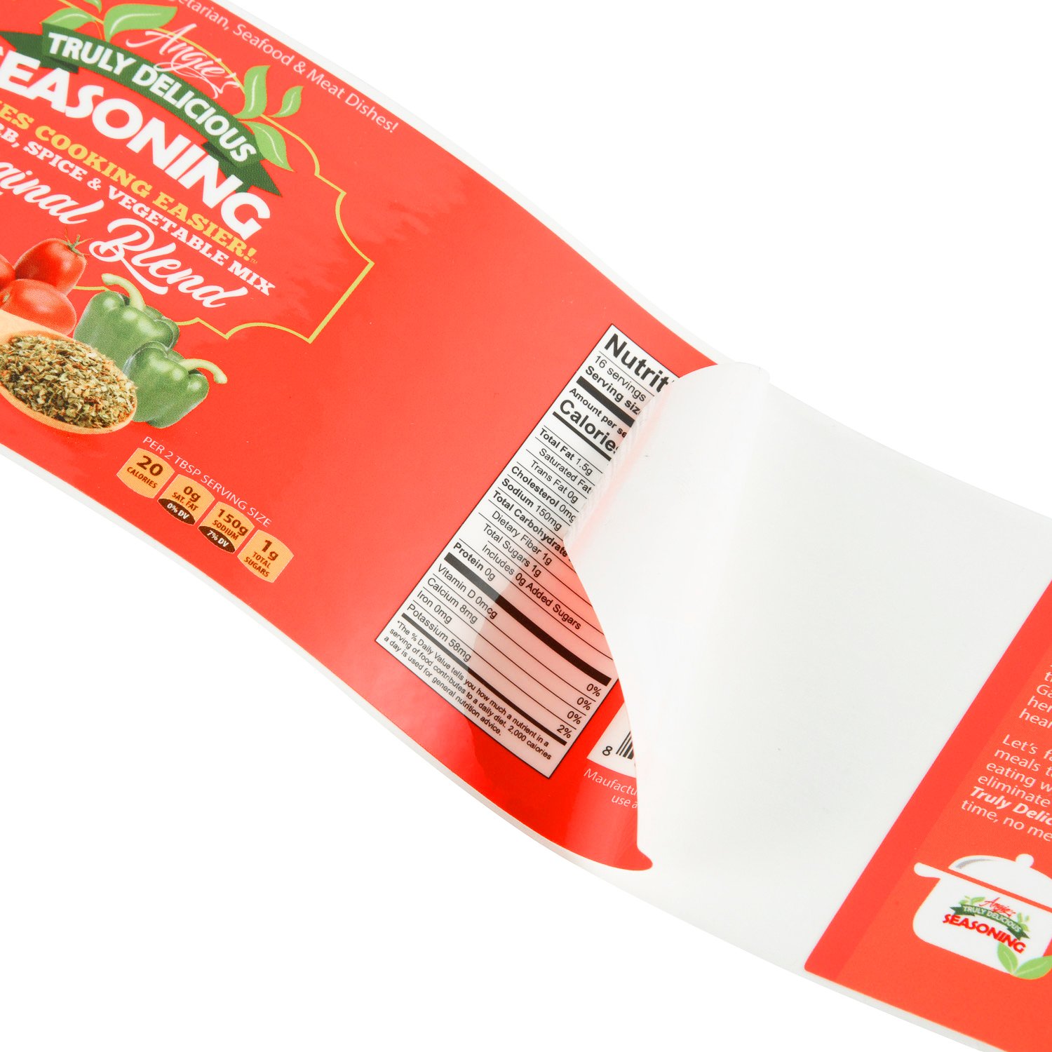Custom Glossy Self-Adhesive Vinyl & PVC Packaging Labels Waterproof Seasoning Bottle Stickers for Food Package Roll Printed