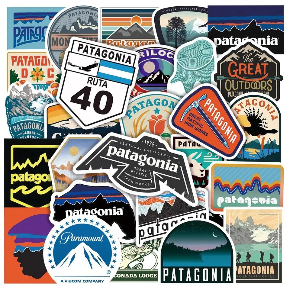 Wholesale travel sticker designs sticker outdoor camping laptop suitcase waterproof self adhesive vinyl sticker paper