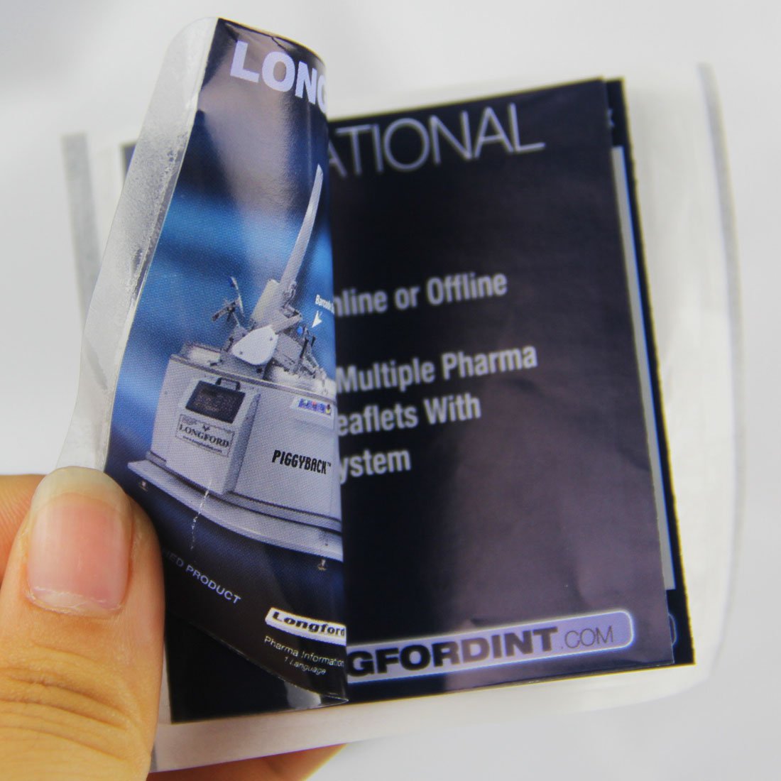 Custom Booklet Multi Layers Waterproof Label Sticker Double Layer Three Sided Printing Label For Medicine Bottle Packaging Label