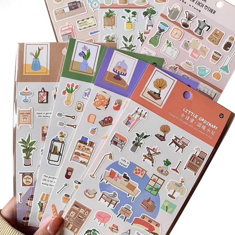 Manufacturer Custom Manufacturer Custom Vinyl Kawaii Korean Kiss Cut Sticker Sheets Printing