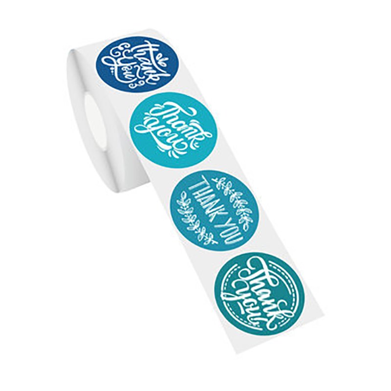 Custom cheap price logo cartoon cute label small wedding paper envelopes circular thank you stickers sheets