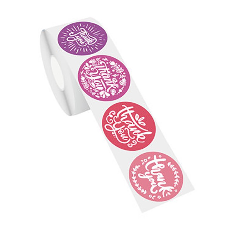 Custom cheap price logo cartoon cute label small wedding paper envelopes circular thank you stickers sheets