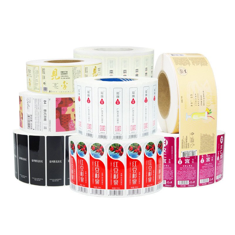 Hot Selling Waterproof Custom Mineral Water Bottle Stickers Printing Roll Label