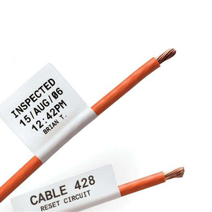 B-8427 Self-Laminating Wrap around Self-Adhesive Cable Labels 8.5x11\" Sheets for 8-4 AWG Wires for Stickers