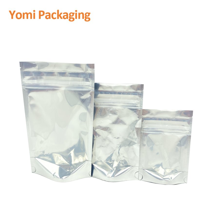 1g 3.5g 7g 14g 26g 28g black mylar bags with clear window