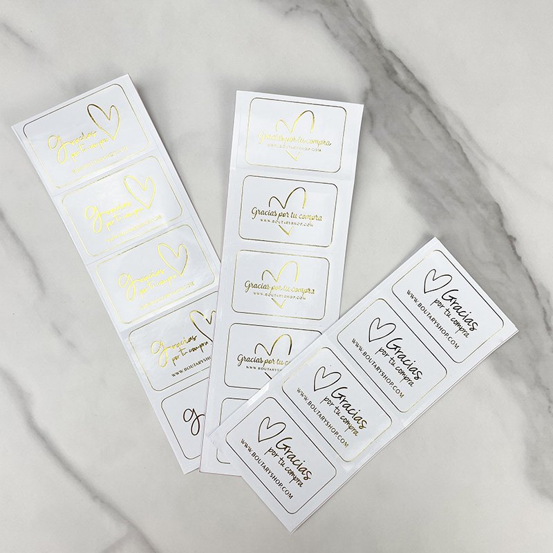 Custom Logo Sticker Label Printing Waterproof Roll Adhesive Square Logo Sticker Security Label Synthetic Paper PVC Gift & Craft
