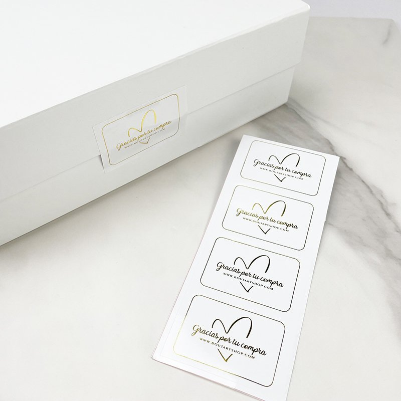 Custom Logo Sticker Label Printing Waterproof Roll Adhesive Square Logo Sticker Security Label Synthetic Paper PVC Gift & Craft