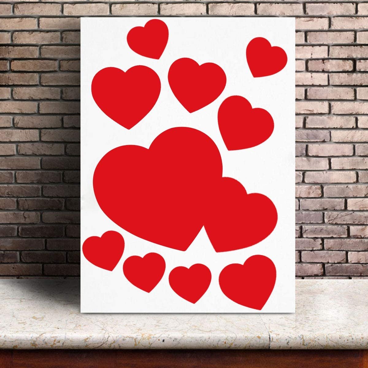 Zhejiang Xieli Valentines Day Red Heart Window Stickers Floor Decal DIY for Party Decorations