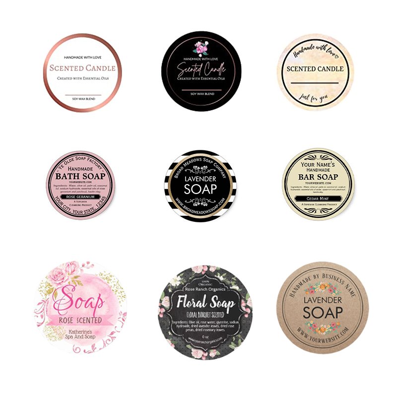 High Grade Unique Label Printing Service Vinyl Sticker Adhesive Labels Customized Labels for Packaging Paper Waterproof Accept