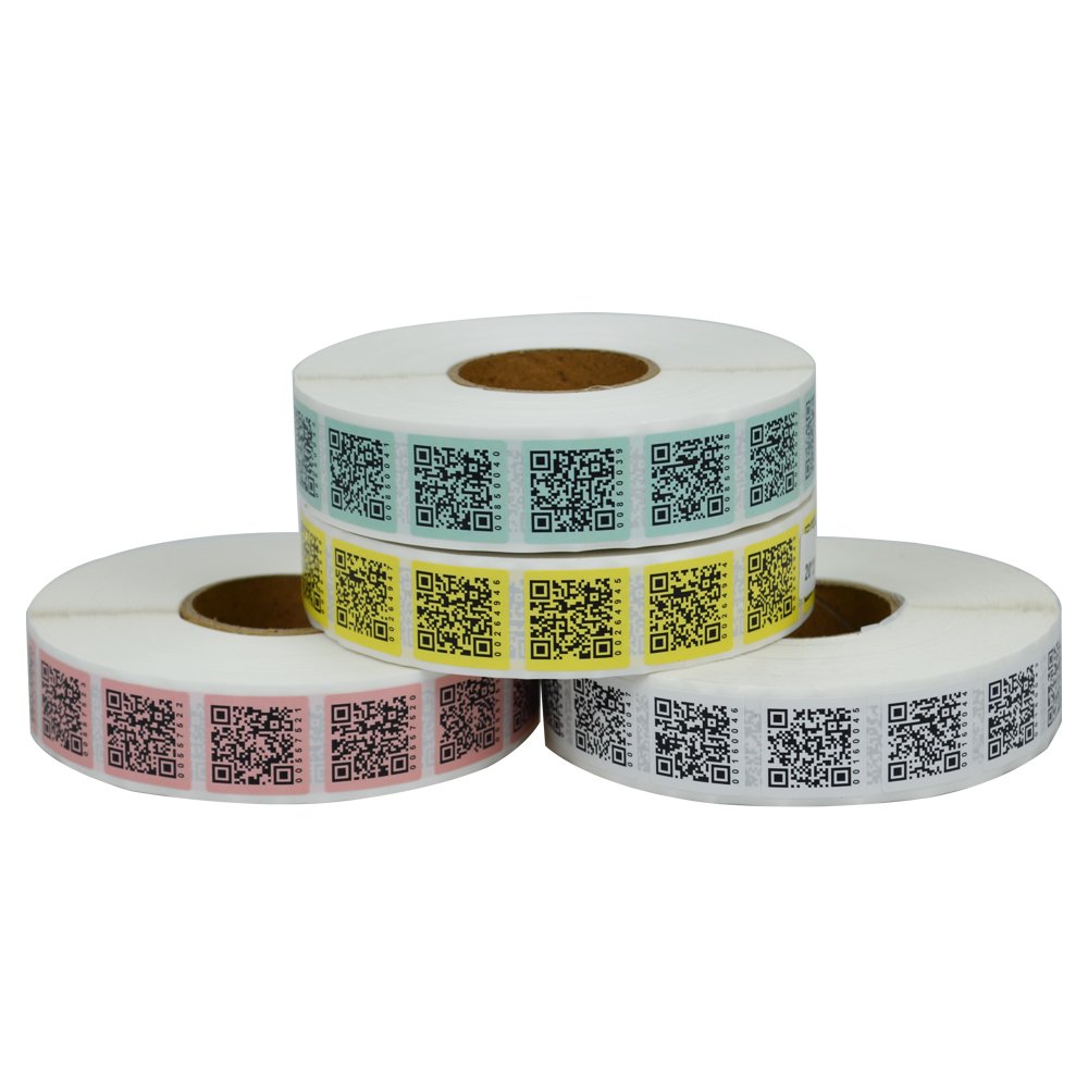 Custom printing serial consecutive number variable data bar code QR code printed label stickers