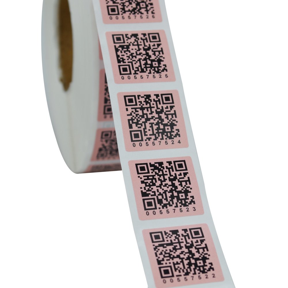 Custom printing serial consecutive number variable data bar code QR code printed label stickers