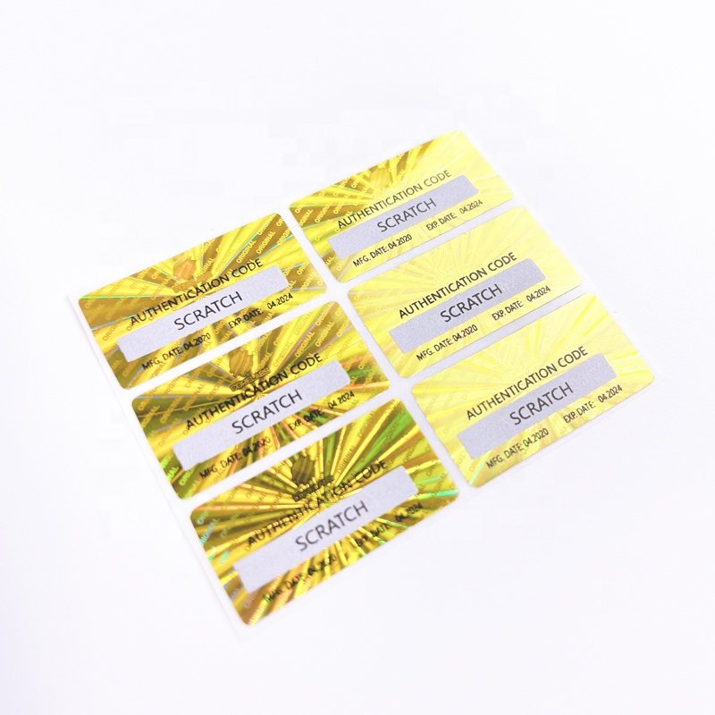 Cheap custom print hologram guarantee void sticker barcode label stickers