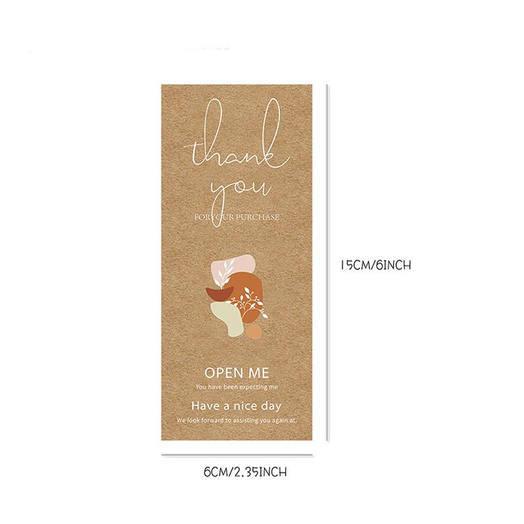 50pcs/Bag 15x6 cm Waterproof Sealing Thank You Label Sticker for Packaging Box