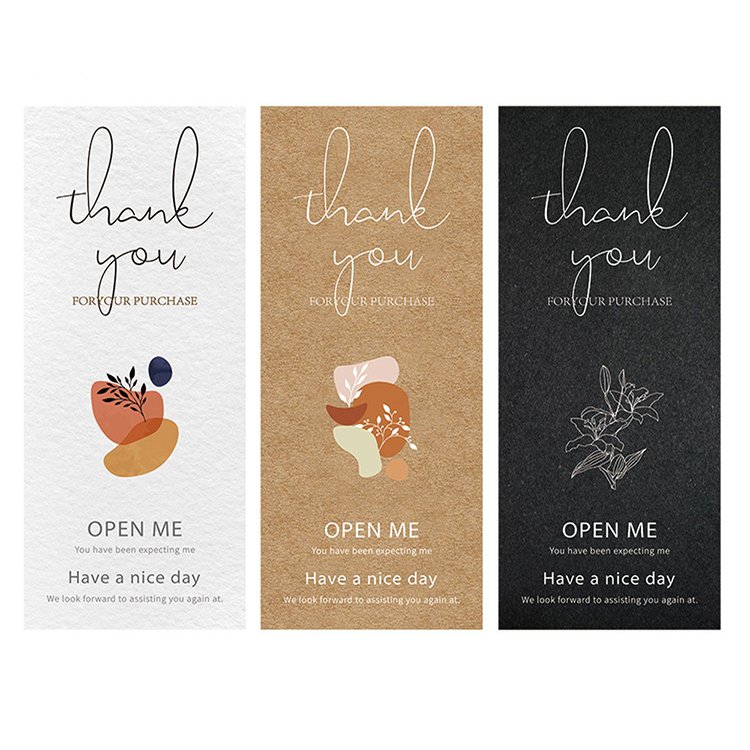 50pcs/Bag 15x6 cm Waterproof Sealing Thank You Label Sticker for Packaging Box