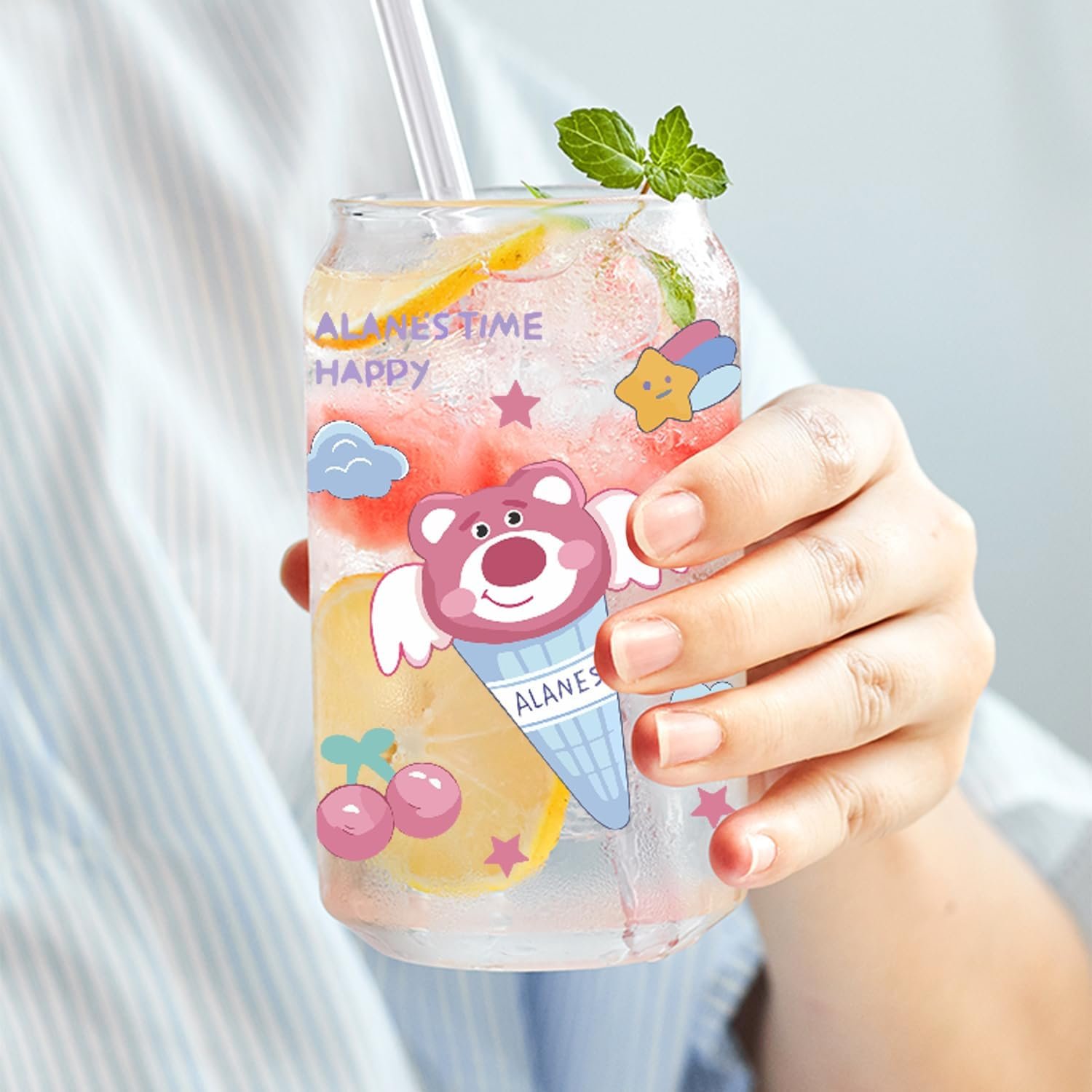 Toy Store UV DTF Cup Wrap for 16oz Care Bear Wrap Transfer Sticker for Cup Tumbler Cartoon Bear Waterproof Decal for Bottle