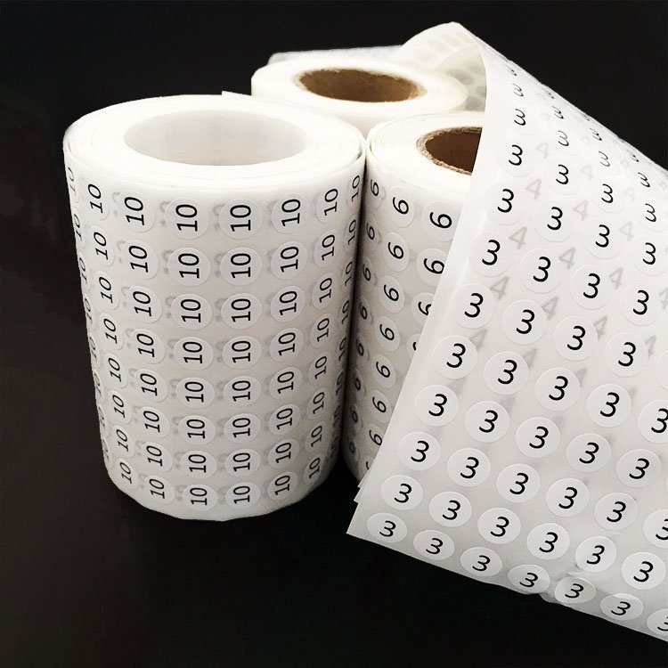 small MOQ custom Round Self Adhesive varied XS S M L XL XXL XXXL Size roll Stickers Labels for Clothing T Shirts Retail