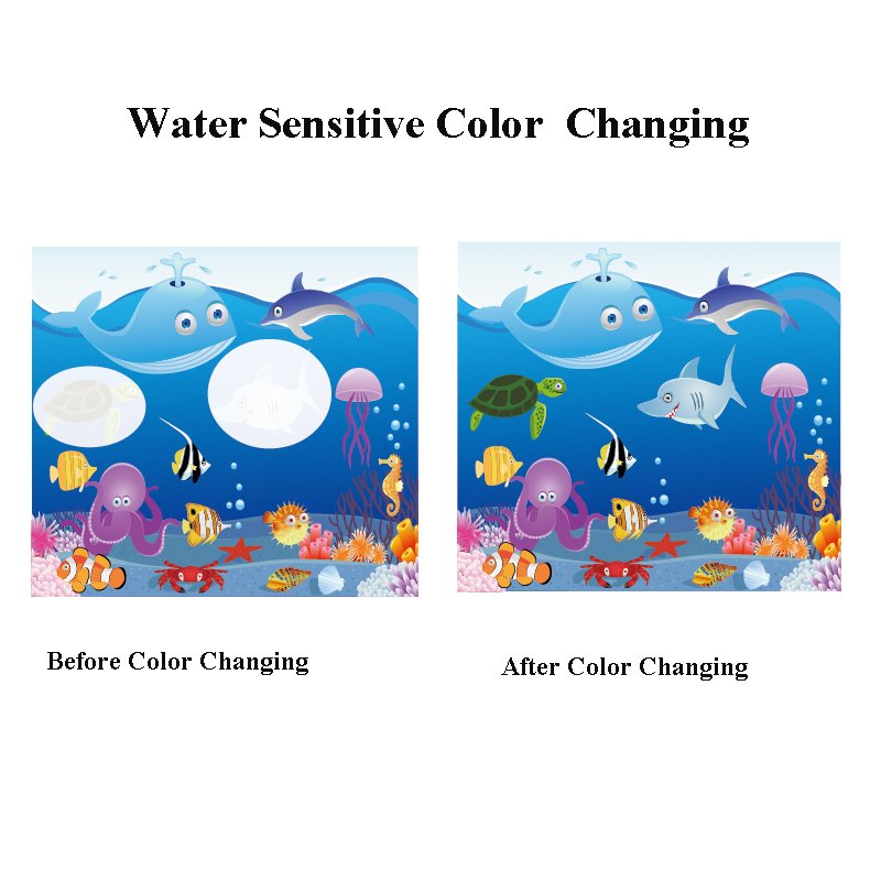 Reversible Change Color in Water Potty Training Sticker