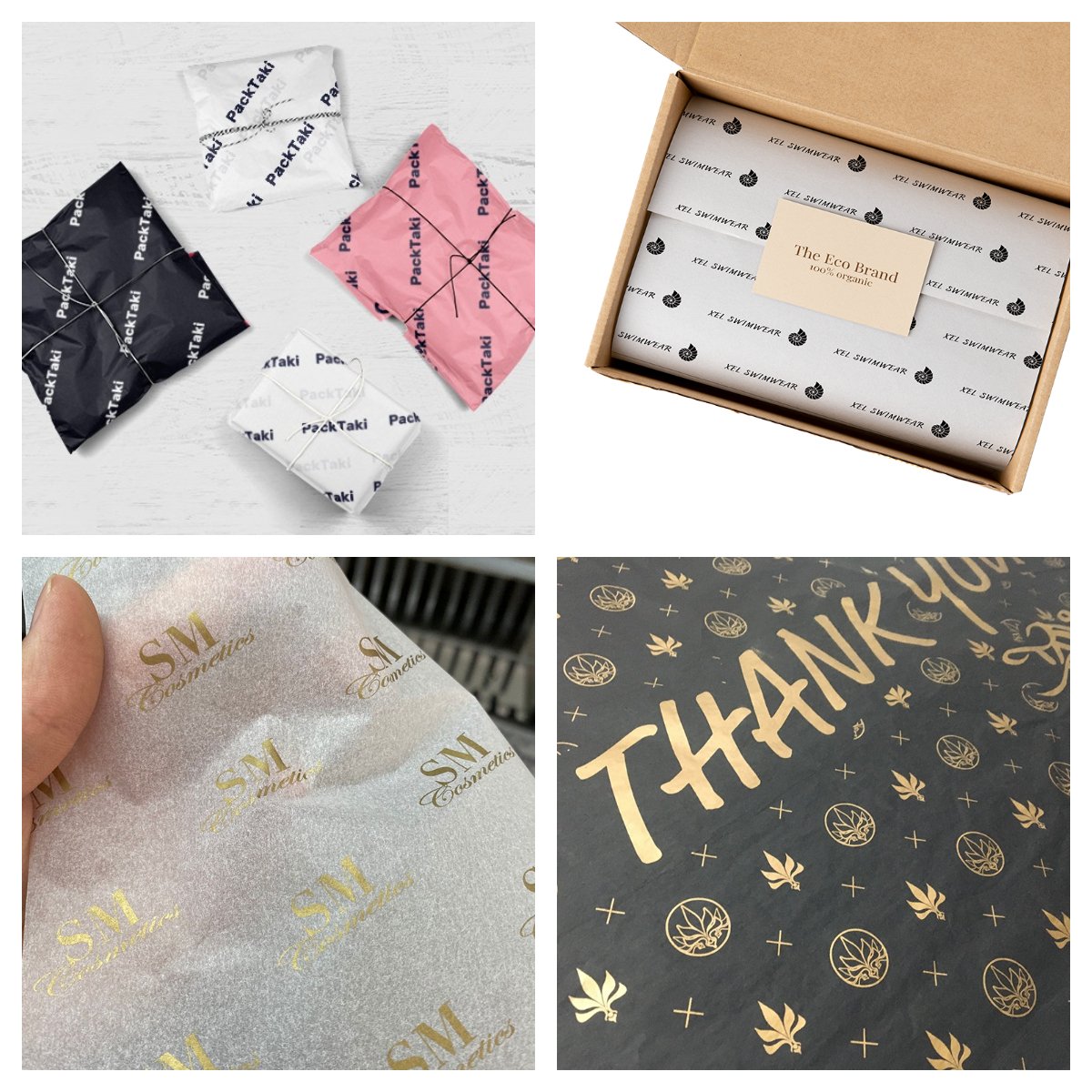 Colorful Custom Logo Gift Tissue Paper And Stickers