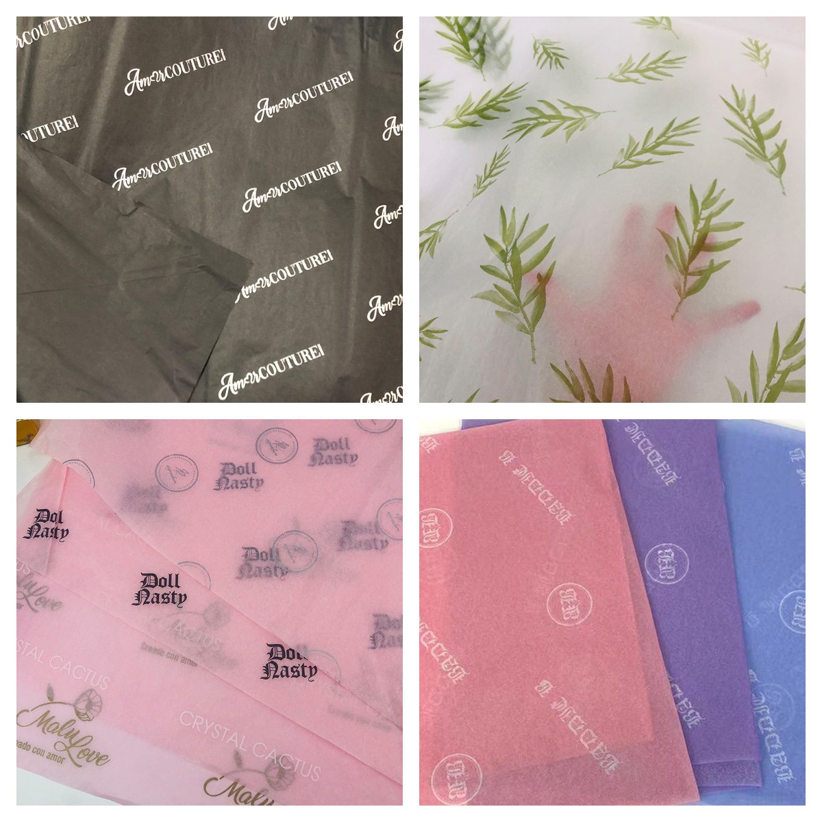 Colorful Custom Logo Gift Tissue Paper And Stickers
