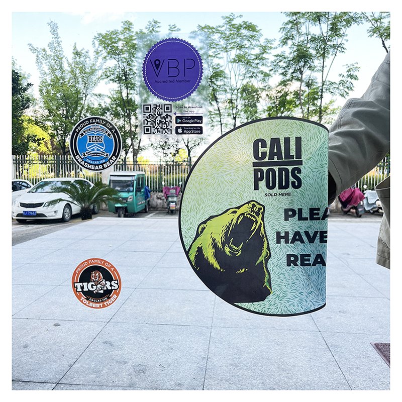 Convenient Use Custom Design Static Window Clings Reusable No Glue Window Cling Stickers For Shop Window
