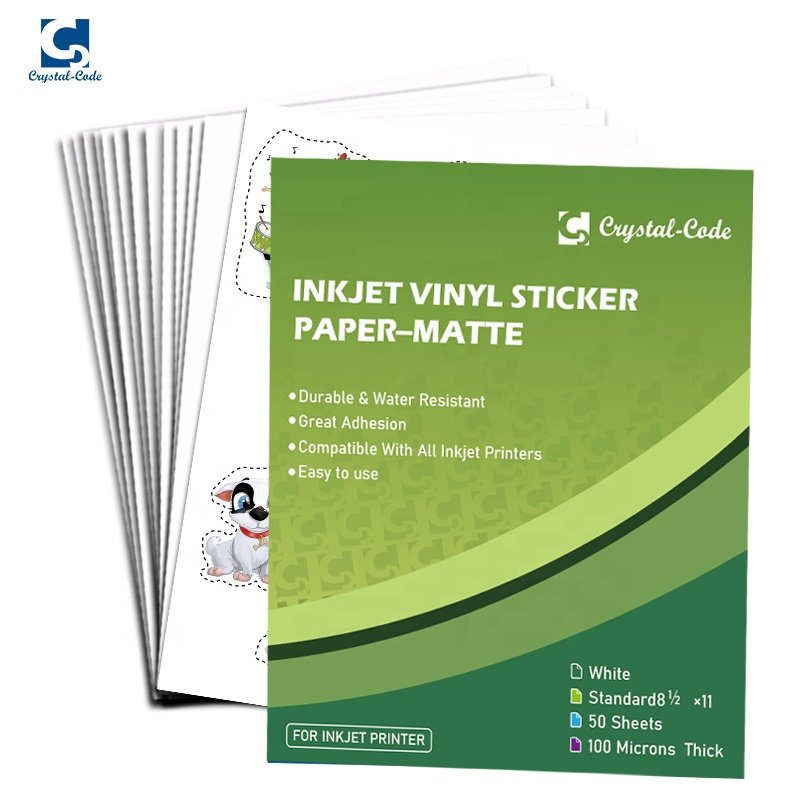 Wholesale Paper A4 Sheet Waterproof Printable White A3 A4 Premium Printabl Inkjet Matte Vinyl Sticker