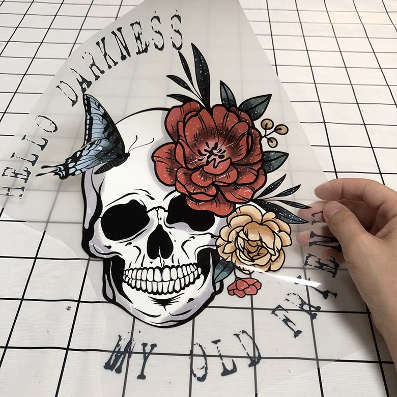 Wholesale designs dtf direct to film screenprint printing heat press vinyl labels halloween heat transfer stickers for clothes